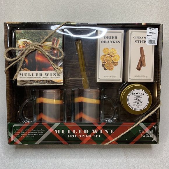 The Mulled Wine Hot Drink Set Cocktail Mug Gift Box Spice Blend Recipe Holiday - Picture 1 of 13